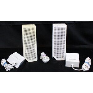 2 Pc Linksys Velop Tri-Band Intelligent Mesh Home Wifi System Router White WHW03